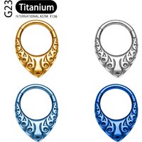 ASTM F136 Titanium Clicker Septum Ring Hoop Piercing 16G Punk Gothic round Cartilage Tragus Earring Body Jewelry Nose Rings