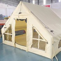 Custom Outdoor Camping Inflatable Tent House Thickened Oxford Cloth Portable Double Layer Rainproof Camp Oxford Cloth Camping Te