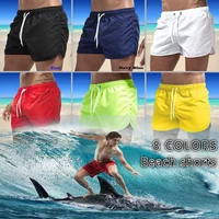 Men's Swim Trunks Beach Shorts Drawstring with Mesh Lining Elastic Waist Plain Breathable Soft Casual Daily Streetwear2026