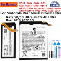 RA33 RA32 RS35 QR31 QR30 PM29 LS40 NM50 NM40 KV30 KV40 Battery For Motorola Razr 60 50 40 Pro Ultra Razr 2022 2019 Razr 5G