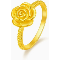 24k pure gold wedding rings for women rose ring about 0.8grams