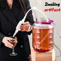 M-2M/2.5M Semi-Automatic Home Brew Syphon Set for Wine Making - Transparent Food Grade Tube Siphon Filter Homebrewing Kit