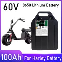 Air freight, 60V 20Ah-100Ah, full capacity 18650 lithium battery pack, suitable for 250W~3000W, for Harley electric vehicles