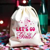 5pcs Let’s Go Girls Bachelorette Party Favor Bag Western Cowgirl Bride To Be Bridesmaid Gifts Wedding Bridal Shower Decorations