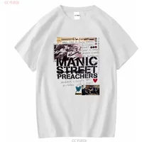 Manic Street Preachers Signed T Shirt UK Tour 2010 Glam Rock Band Men's L long or short sleeves vintage Washed Stretched