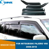 Side Window Visor For Mitsubishi Montero Pajero V80 2008-2018 Weather Shields Sun Rain Deflector Guards Auto Accessories SUNZ