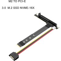 M2 TO PCIE Riser PCIe x16 PCI-E3.0 1x To M.2 NVMe M Key 2280 Riser Card Gen3.0 Cable M2 Key-M PCI-Express Extension cord x4