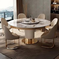 Rotating Minimalist Dining Table Decor Kitchen Modern Lounges Restaurant Tables Round Console Muebles Para Hogar Furniture Home