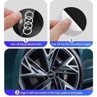 4PCS 56/60/65mm Audi Hub Caps Car Wheel Center Cap Emblem Badge Sticker Decoration Accessories For Audi A1 A2 A3 S3 S6 Q3 Q5 Q7