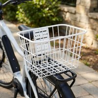 Metal Rear Bike Basket For Electric Bicycle With Lid And Reinforced Structure