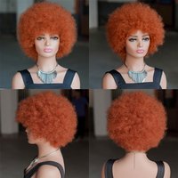 200 Density Brazilian Human Hair Wig Afro Kinky Curly Colored Short Bob Wig Full Lace Machine Made For Women Cosplay Daily Use