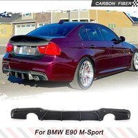 Carbon Fiber Car Rear Bumper Diffuser Lip Spoiler For BMW 3 Series E90 M Sport 325i 335i 2009-2012 Car Rear Bumper Lip Body Kits