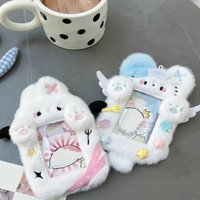 1pcs Plush Card Sleeve for Kpop Photocard and ID Badge Cute Animal Design Protector 13*8cm