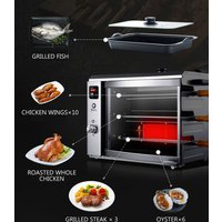 YUNLINLI Electric Grill Oven Meat Roast Machine Barbecue Grill Machine Fish Oven Multi-function Portable Electric Oven