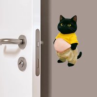Cat Squeezes Belly Stickers,Car Door Anti Collision Protector Decorative Stickers, Dog 3D Cute Belly Stickers for Phone Laptops