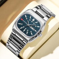 2026 New Men Watches 40mm Square Quartz Movement Analog Diving Series Clock Black Stainless Steel Top Brand Watch for Men montre