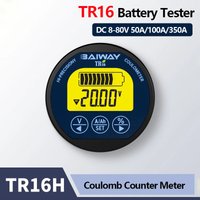 New TR16 8-120V Waterproof Battery Capacity Tester Voltage Current LCD Display with Memory Function Battery Capacity Indicator