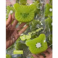 New YOGURT PUREE like texture! 1Pc Handmade Squishy - Kiwi Bear shaped to relieve stress - Food grade silicone