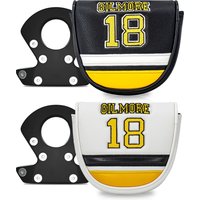 1pc Magnetic PU Golf Putter Headcover with Embroidered /Patch Compatible for Mallet Putters,Durable Magnetic Closure Cover