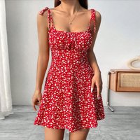 Dresses for Women Slim Sexy Spaghetti Strap Women Dress 2026 New Summer Lace-up Print Dress Women Vestidos De Verano Mujer Q5346