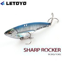 LETOYO Crankbait Vib Blade Fishing Lure 9.5g/13g Sinking Vibration Cicada Jigging Baits Vibe Rochfish Barracuda