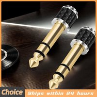 1-5Pcs 1/4inch To 1/8inch Stereo Headphone Adapter Male To Female 6.35mm Jack To 3.5mm Socket Stereo Plug 6.35mm Adapter