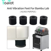 For Bambu Lab P1P/P1S Anti Vibration Feet Pad Anti-slip Anti-Shock Dust-proof Rubber Foot Pad Bamboo Bambulabs X1/X1C 3D Printer