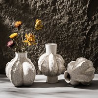 CAPIRON New Design Unique Ceramic Nordic Vase Home Ornament Living Room Tabletop Centerpiece Fresh Flower Pampas Grass Boho Art