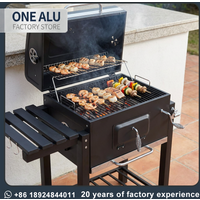 Precision Charcoal BBQ Grill: Heavy-Duty Outdoor Cooking Cart with Adjustable Grates for Patio and Garden Retail.