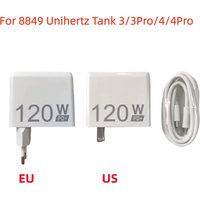 For 8849 Unihertz Tank 3 4 Pro 3pro 4pro Cell Phone 120W EU US Fast PD Charger Power Adapter with Type-C USB Cable Data Line