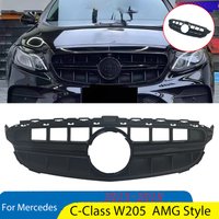 Pour Mercedes classe C W205 C180 C200 C250 C300 C350 C43 2015-2018 calandre centrale de pare-chocs avant de voiture accessoire de calandre de lifting de course