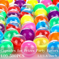 100-500PCS Empty Round Capsules for Prizes Party Favors Plastic Toy Capsules Gumball Vending Machine Capsules (1.1 Inch-2 Inch)