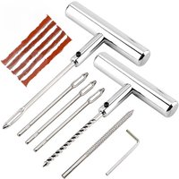 12Pcs New Car Tire Repair Tool Set with T-Handle Plug, Tire Repair Replacement Needles for Efficient Fixing