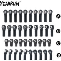 YEAHRUN 10PCS M3 Ball Joint Link Bar Rod End Plastic Ball Head Tie for 1/10 RC Crawler Axial SCX10 90046 D90 TRX4 TRX6