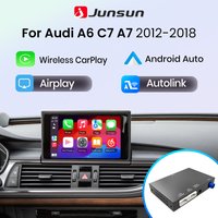 Junsun Wireless CarPlay Android Auto Decoder for Audi A6 A6L A7 A7L 2012-2018 HN+R RMC Bluetooth Mirror Link AirPlay GPS Navigation