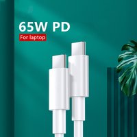 65W PD Fast Charging Cable USB C to Type C Quick Charge Cord For iPhone 16 Macbook Huawei Samsung High Speed Data Transfer Wire