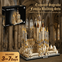 Klemmbausteine Mittelalterliche katholische Kirche Sagrada Familia in Barcelona, Architekturmodell, modulare Bausteine, Sammlerstück, Spielzeug, Geschenk für Erwachsene, 10340 Teile