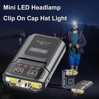 Mini LED Headlamp Clip On Cap Hat Light Head Torch Fishing Camping Lamp USB Rechargeable Head Lamp Portable Lighting Headlight