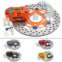 RPM 220mm Brake Caliper Disc 3 Hole Rotor Disk Set 84mm Radial Mounting 4 Piston Universal for Pitbike Street Bike Honda Yamaha