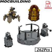 Spider Daleked Genesised Ark Robots Model Bricks MOC Building Blocks Hoverbouted Construction Time-machined Toys Gift