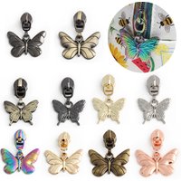5PCS Butterfly Pattern #5 Metal Nylon Zipper Clothing Makeup Bag Heart Closure Zipper Repair DIY Sewing Accessories