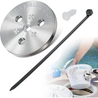 Pool Zinc Anode Weight Plate Anti-Electrolysis Sacrificial Anode Pool Skimmer Basket Weight 104-A with Plastic Tie and Bolt