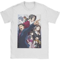 Ace Attorney Video Game Phoenix Wright T-Shirts for Men Women Vintage Pure Cotton Tee Shirt O Neck Short Sleeve T Shirts Tops