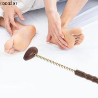 Wooden Massager Ball Hammer Reduce Soreness Percussion Spring Ball Massager Reduce Fatigue For Office〔DD329〕