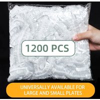 1200pcs Disposable Plastic Wrap | Elastic Cover Film for Fruits,Vegetables,Plates, Bowls-Durable, Ideal for Kitchen,Picnics,BBQs