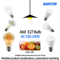 1-12PCS E27 LED Bulb Lamps 8W 9W PC Glass Lamps AC 110V 220V Warm Light Daylight Cold Lighting Red Orange Green for Decorative