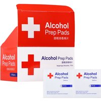 100Pcs 75% Alcohol Disposable Wipes Sanitizing Cutlery Mobile Phone Wounds Ear Piercing First Aid Cleaning Pad Travel Care