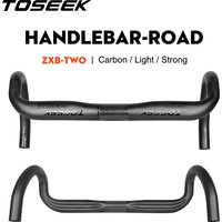 TOSEEK guidon entièrement en Fiber de carbone 380/400/420/440mm barre pliée finition mate noir vélo de route guidon en carbone pièces de vélo