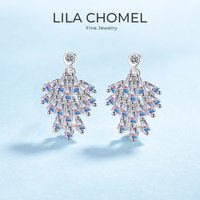 Women Valentine's Day 18K White Gold Wedding Earrings 2.29CT Moissanite Diamond PT950 Girl Friend Birthday Gift Fine Jewelry