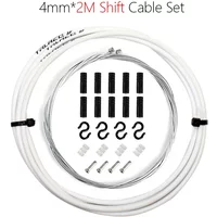 2m/2.5m Bike Brake Shift Cable Kit 4mm/5mm Housing with Inner Wire for MTB Road Derailleur Repair Solution
